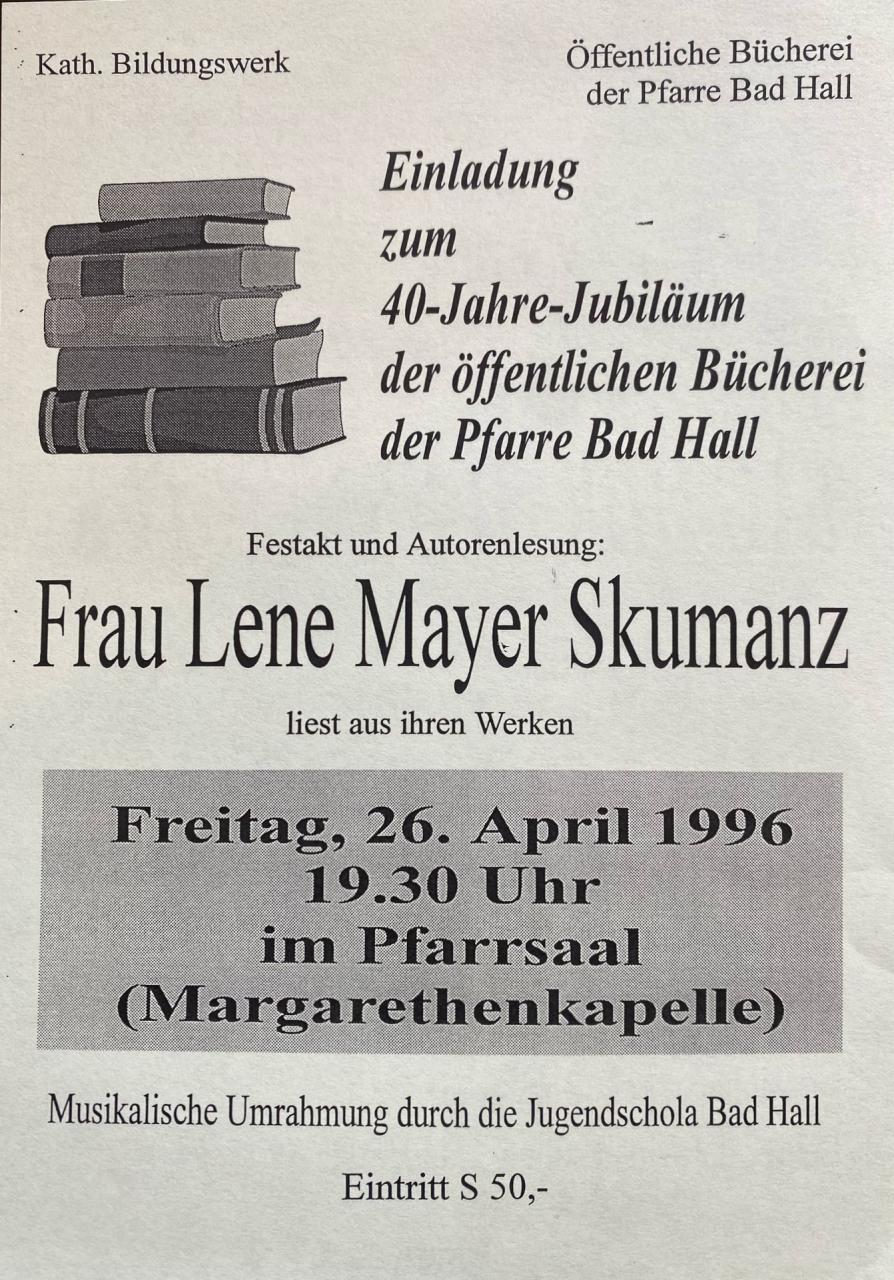 Lesung_40-Jahr-Feier 1996