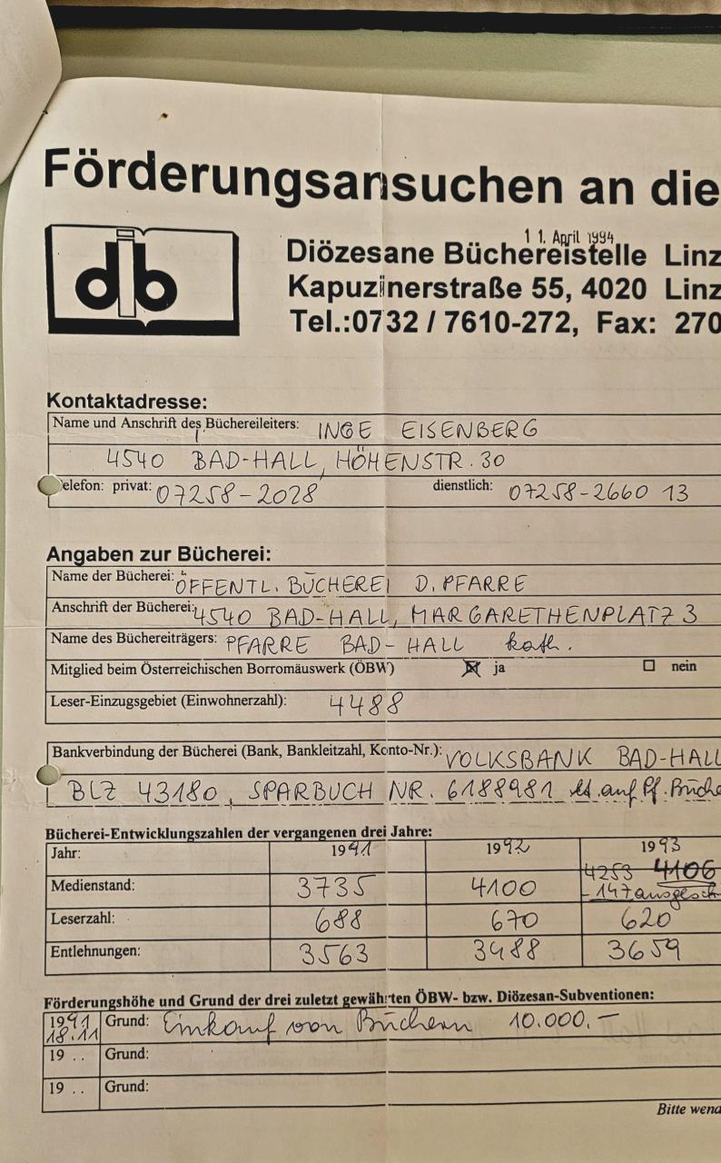 Subventionsansuchen_2 1994