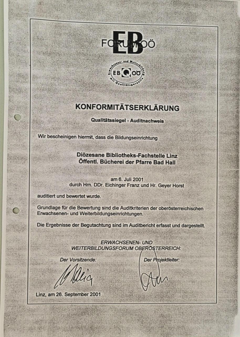 Audit Qualitätssiegel_2 2001